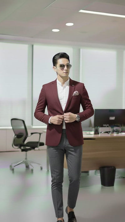 Boys Bottle Green Coat – Slim Fit Smart Look