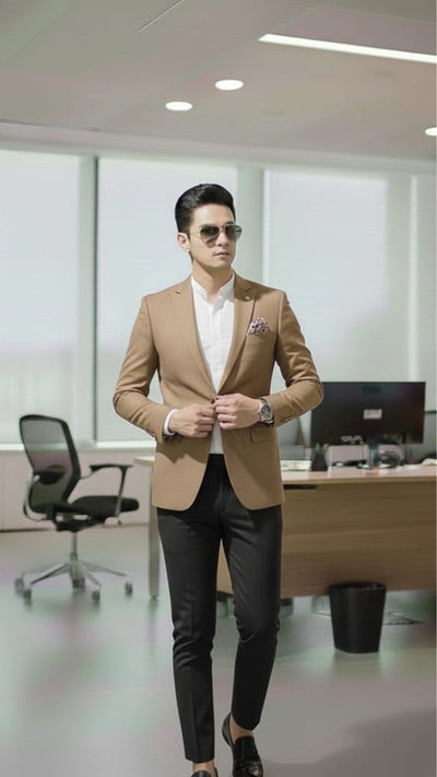 Boys Bottle Green Coat – Slim Fit Smart Look